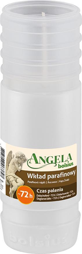 Náplň Bolsius Angela Light biela, 72 h, 222 g. 50x120 mm, do kahanca, parafín