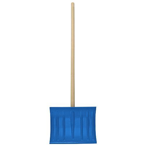 Odhrňovač AIX-3.22 kovový 440x345 mm, lopata na sneh, odhŕňač, drevená násada, mix farieb