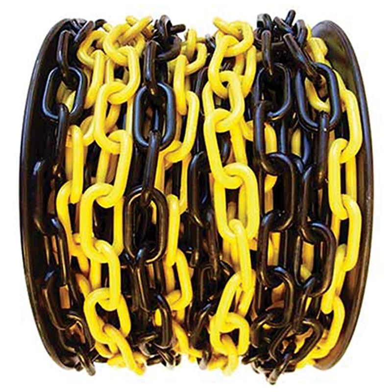 Reťaz SLC 6 mm, L-, plastová, žlto-čierna, výstražná