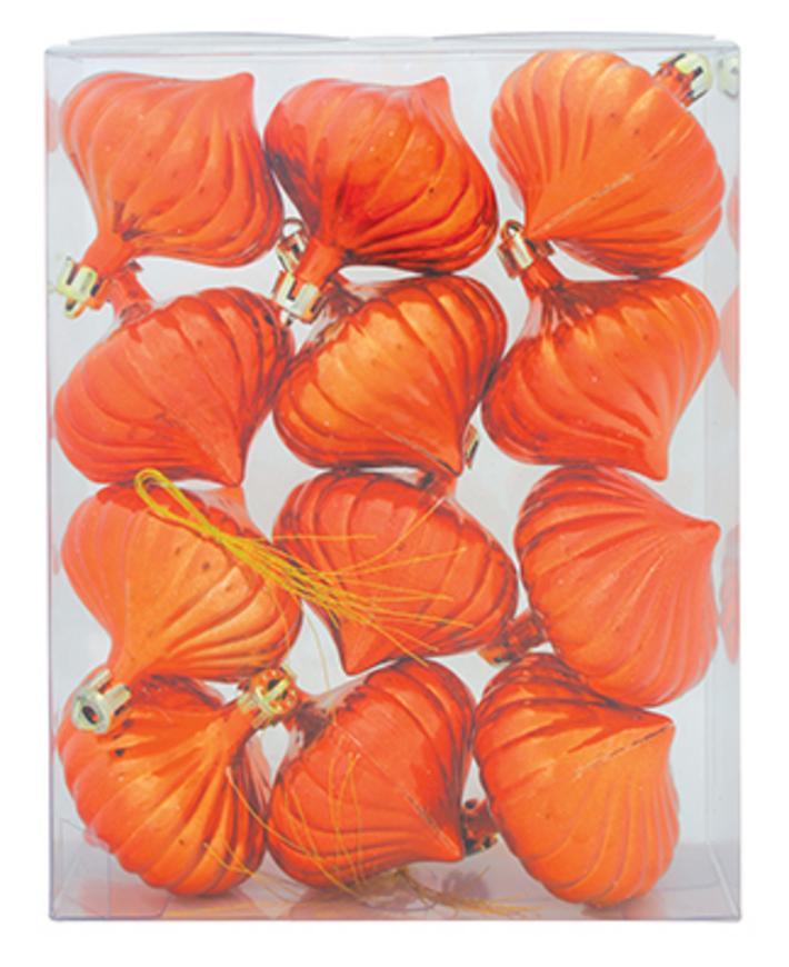 Ozdoba MagicHome Vianoce, 12 ks, medená, 5,5x7 cm