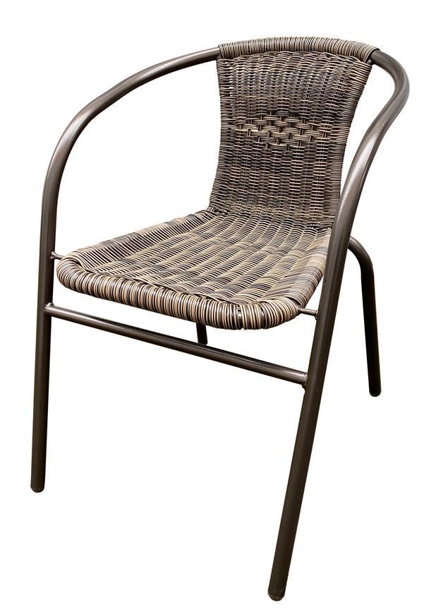 Stolička LEQ NESTA, ratan hnedá, pre set 802412