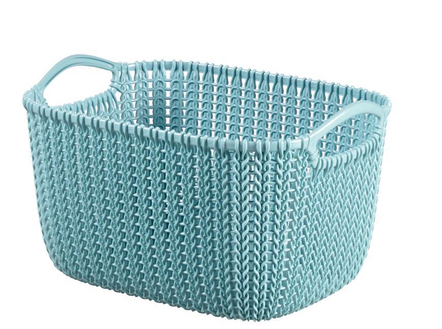 Košík Curver® KNIT 8L, svetlomodrý, 30x22x17 cm