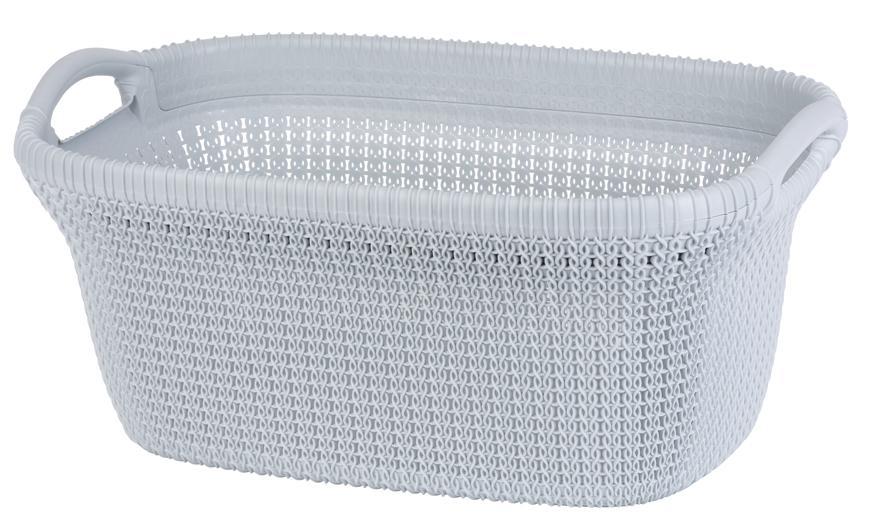Kôš Curver® KNIT 3677 40L, svetlomodrý, 60x27x39 cm, na bielizeň, prádlo