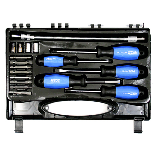 Sada skrutkovačov D9967-3, 18 dielna, ploché + Phillips + bity