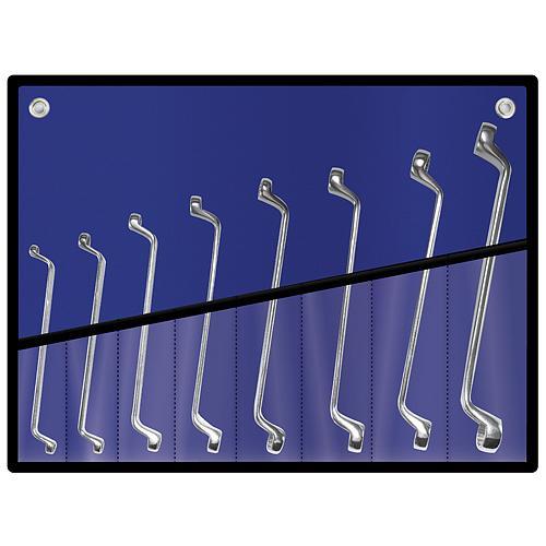 Sada kľúčov IUS 002T • 08 dielna, DIN838, Tetron, očkové, vyhnuté