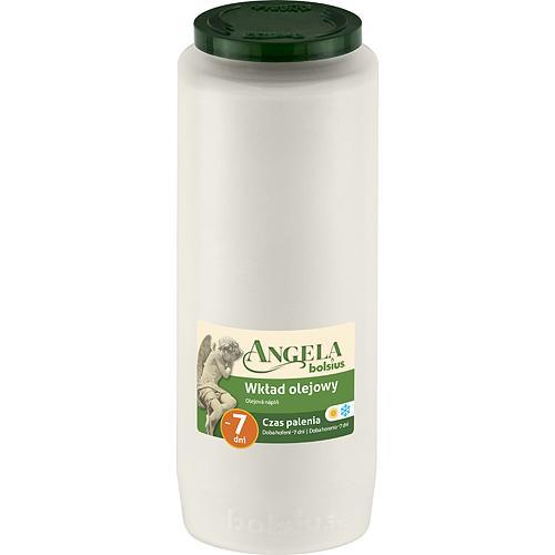 Náplň Bolsius Angela NR12 biela, 155 h, 471 g, priemer 6,5cm, do kahanca, olej