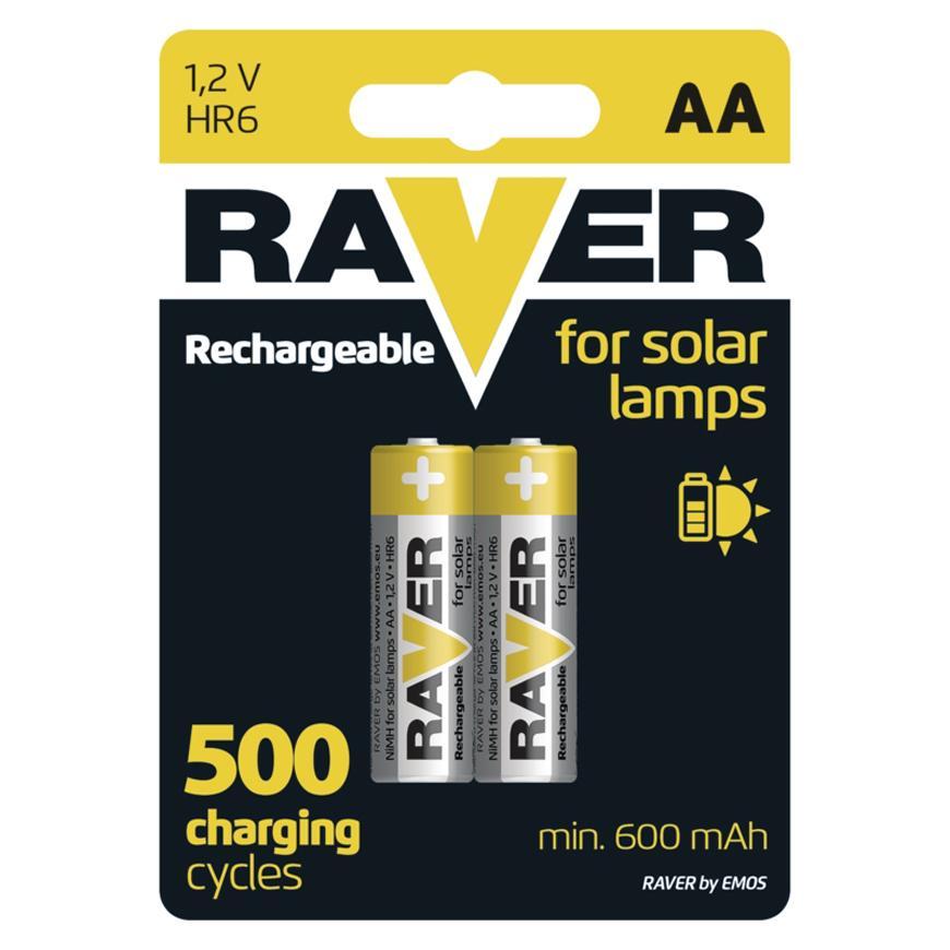 Batéria RAVER SOLAR HR6, nabíjateľná batéria, 600 mAh, , AA tužka