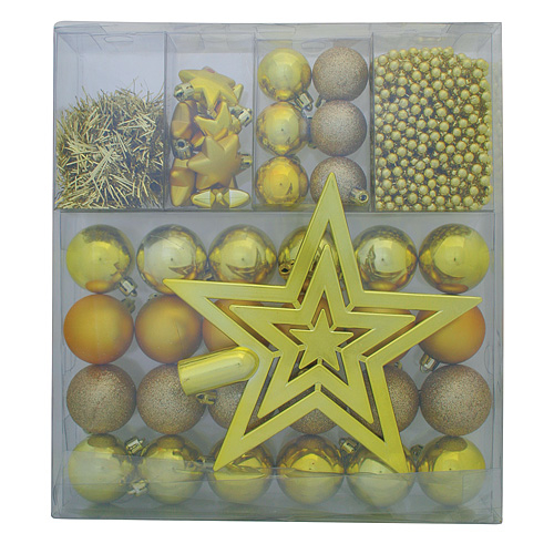 Gule MagicHome Vianoce, sada, 41 ks, zlaté, hviezda, girlanda