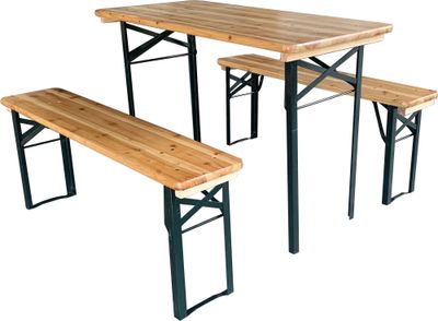 Set pivný DORTMUND Mini3, stôl 117x56x76,5 cm, 2x lavica 117x25x46,5 cm, drevo 27 mm