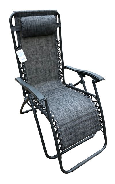 Lehátko CAROLINA, sivé, polohovateľné, 175x65x115 cm