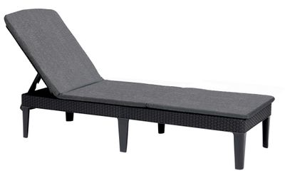 Ležadlo Allibert JAIPUR, graphite, s poduškou, lehátko