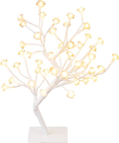 Dekorácia MagicHome Vianoce, stromček, jednoduché svietenie, 48 LED teplá biela, interiér, L-0,45 m