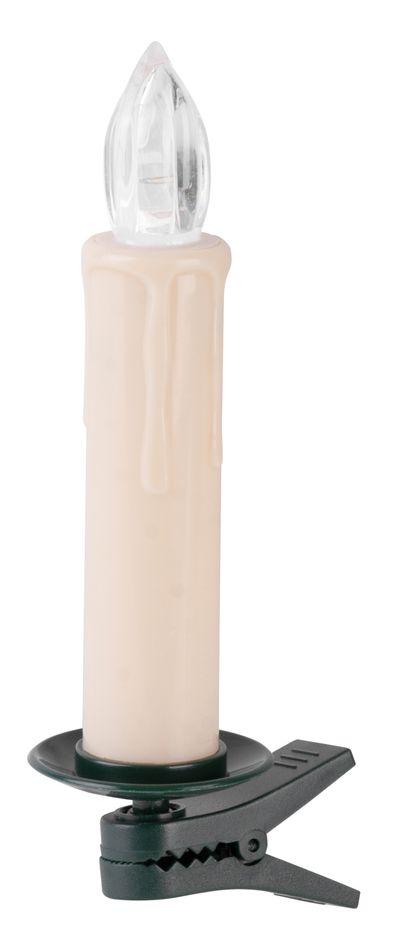 Sviečka MagicHome Vianoce, so štipcom, 10 LED, 1xAA, 10 ks + diaľkový ovládač, jednoduché svietenie,