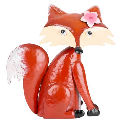 Dekorácia MagicHome Mecco, Líška, plech, kývajúca, 24x11,5x26,5 cm