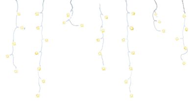 Reťaz MagicHome Vianoce Icicle, 200 LED teplá biela, cencúľová, jednoduché svietenie, 230 V, 50 Hz,