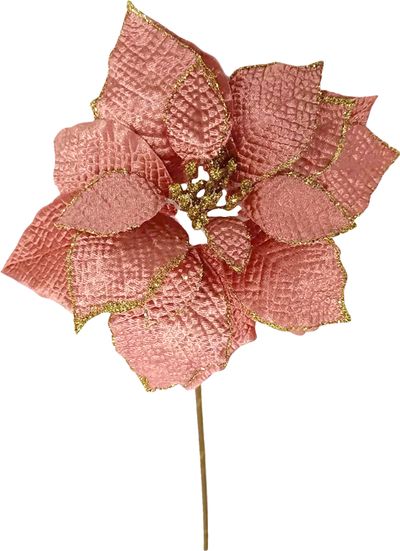 Kvet MagicHome Vianoce, Poinssetia, ružová, stonka, 38 cm, veľkosť kvetu: 24 cm