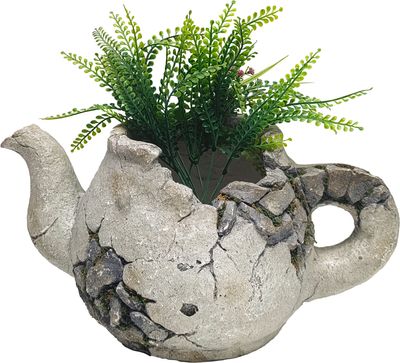 Dekorácia MagicHome, Črepník - kvetináč, mozaika, keramika, 23,5x40x20,5 cm