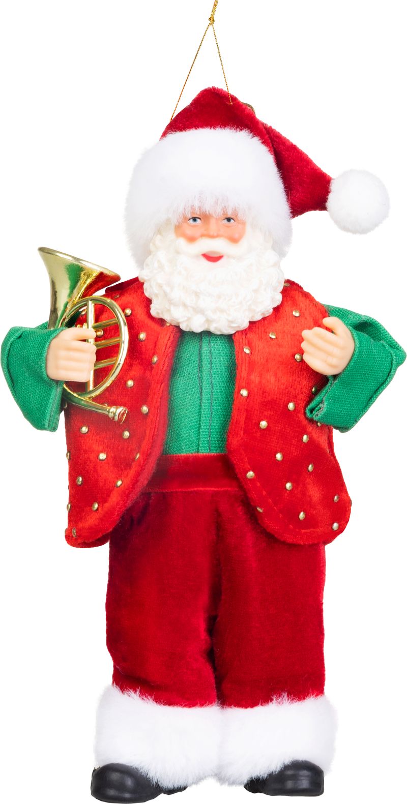 Dekorácia MagicHome Vianoce, santa, textil, 6x11x18 cm