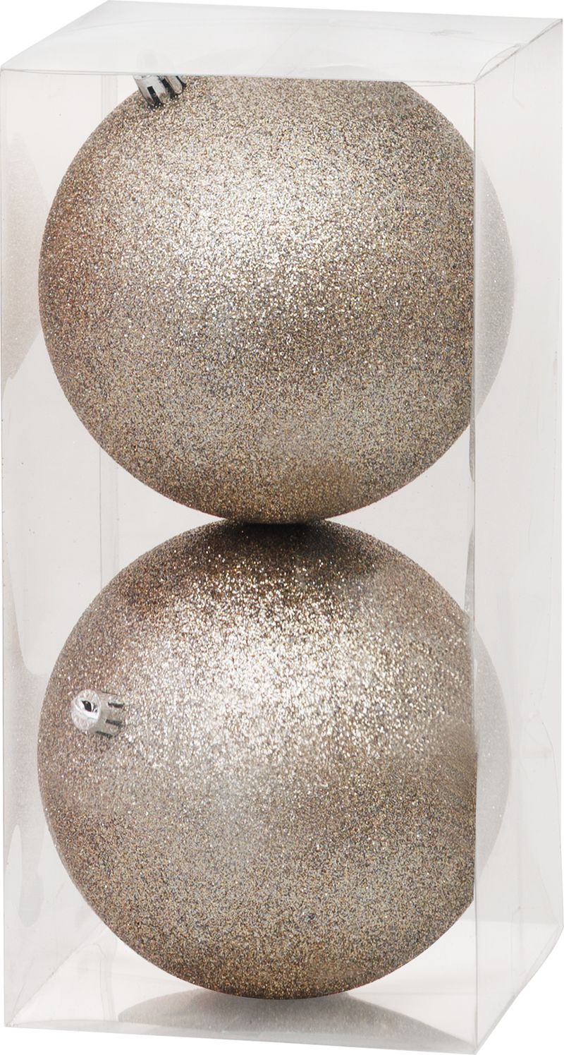 Gule MagicHome Vianoce, 2 ks, béžové, na vianočný stromček, 12 cm