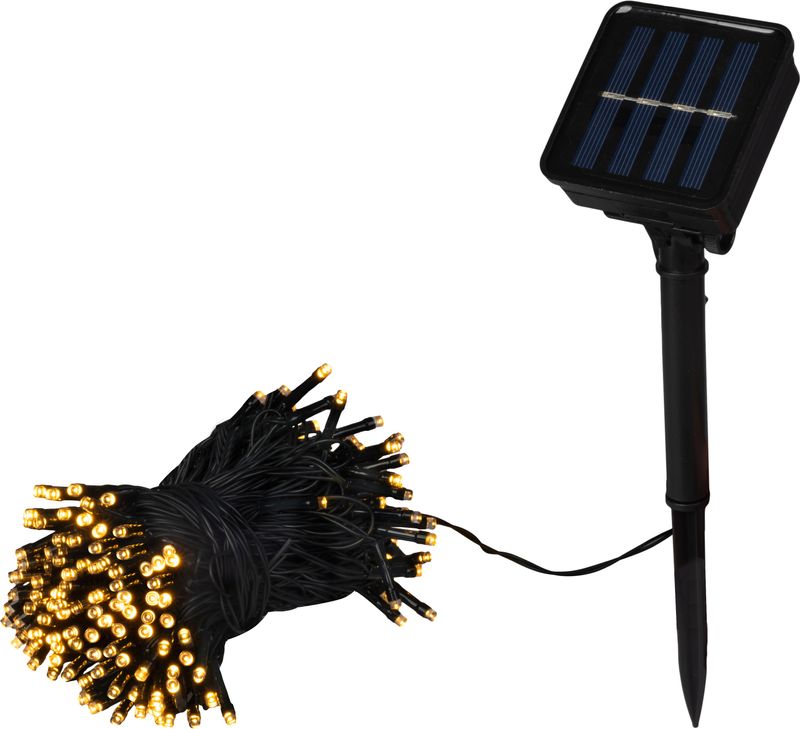 Reťaz MagicHome Vianoce, 200xLED, teplá biela, 8 funkcií, solárne napájanie, 20 m, IP44