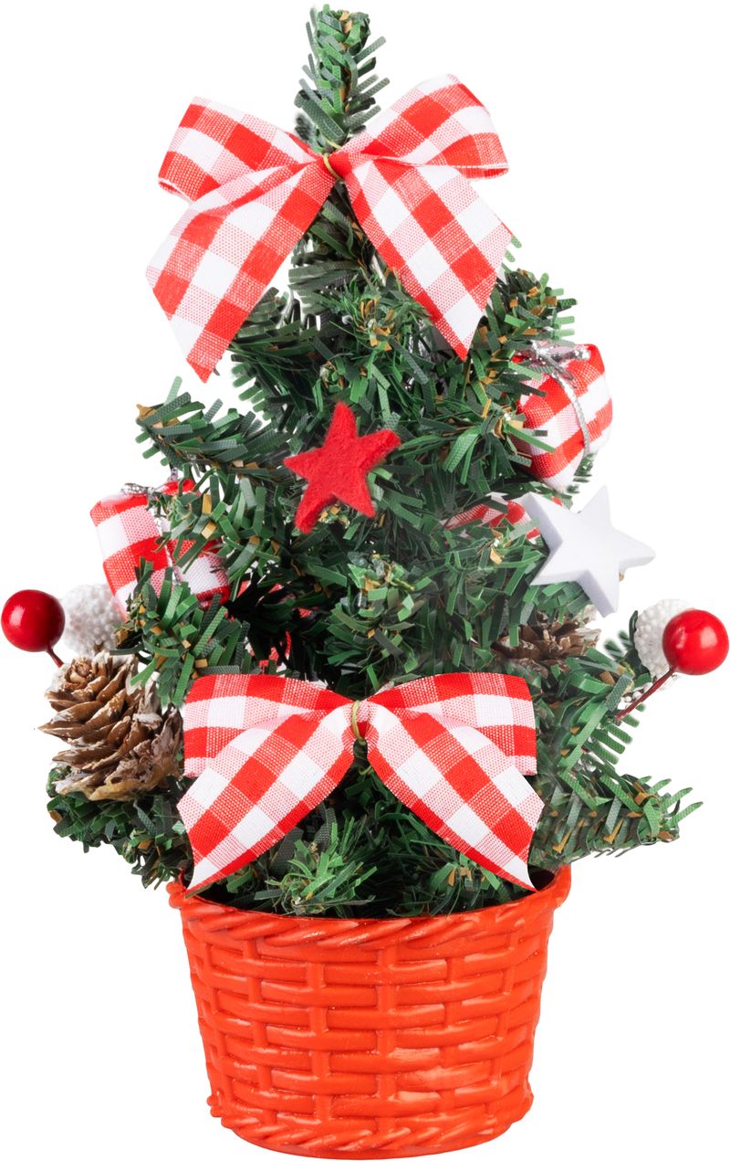 Dekorácia MagicHome Vianoce, stromček, s hviezdou, 21 cm