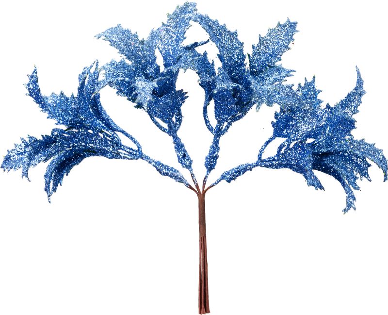 Vetvička MagicHome Vianoce, cezmína, modrá, 14 cm