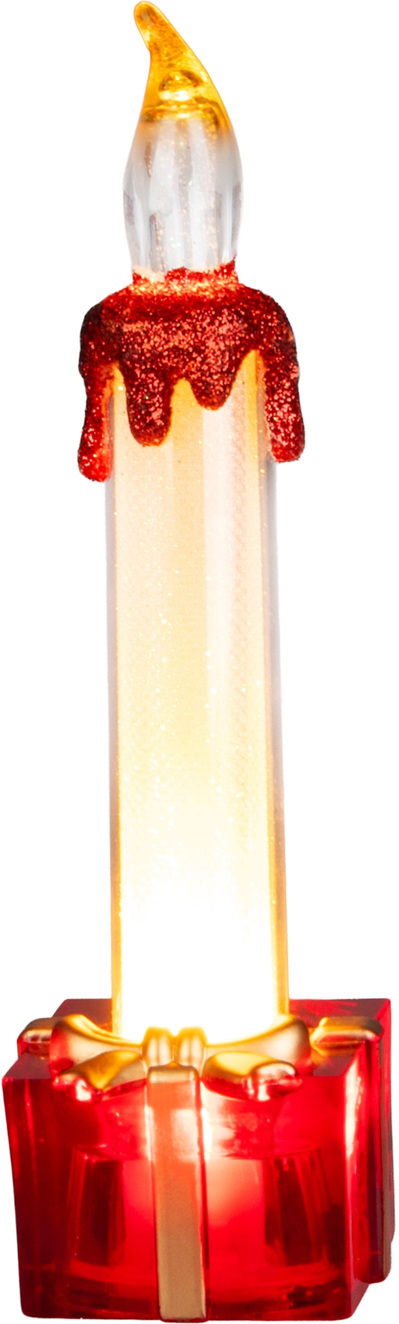 Sviečka MagicHome Vianoce, 1xLED teplá biela, 3xLR44, 4,8x4,8x16cm