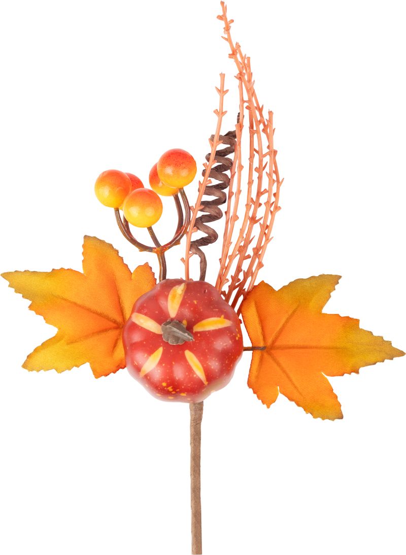 Vetvička MagicHome Nature, jesenná, oranžová, 22 cm