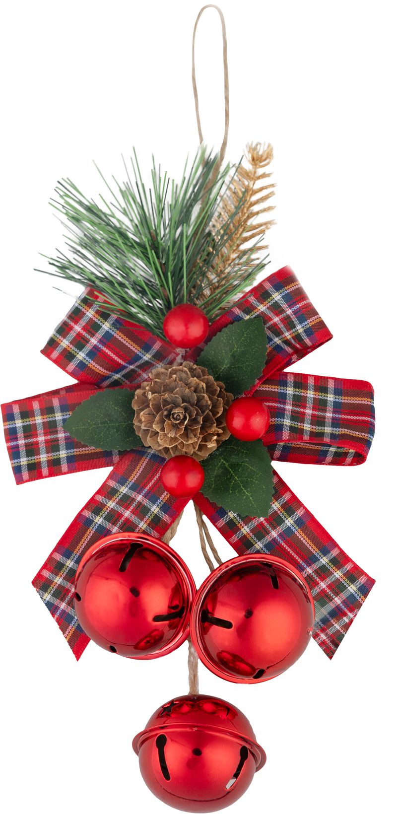 Dekorácia MagicHome Vianoce, závesná, červená, 15 cm