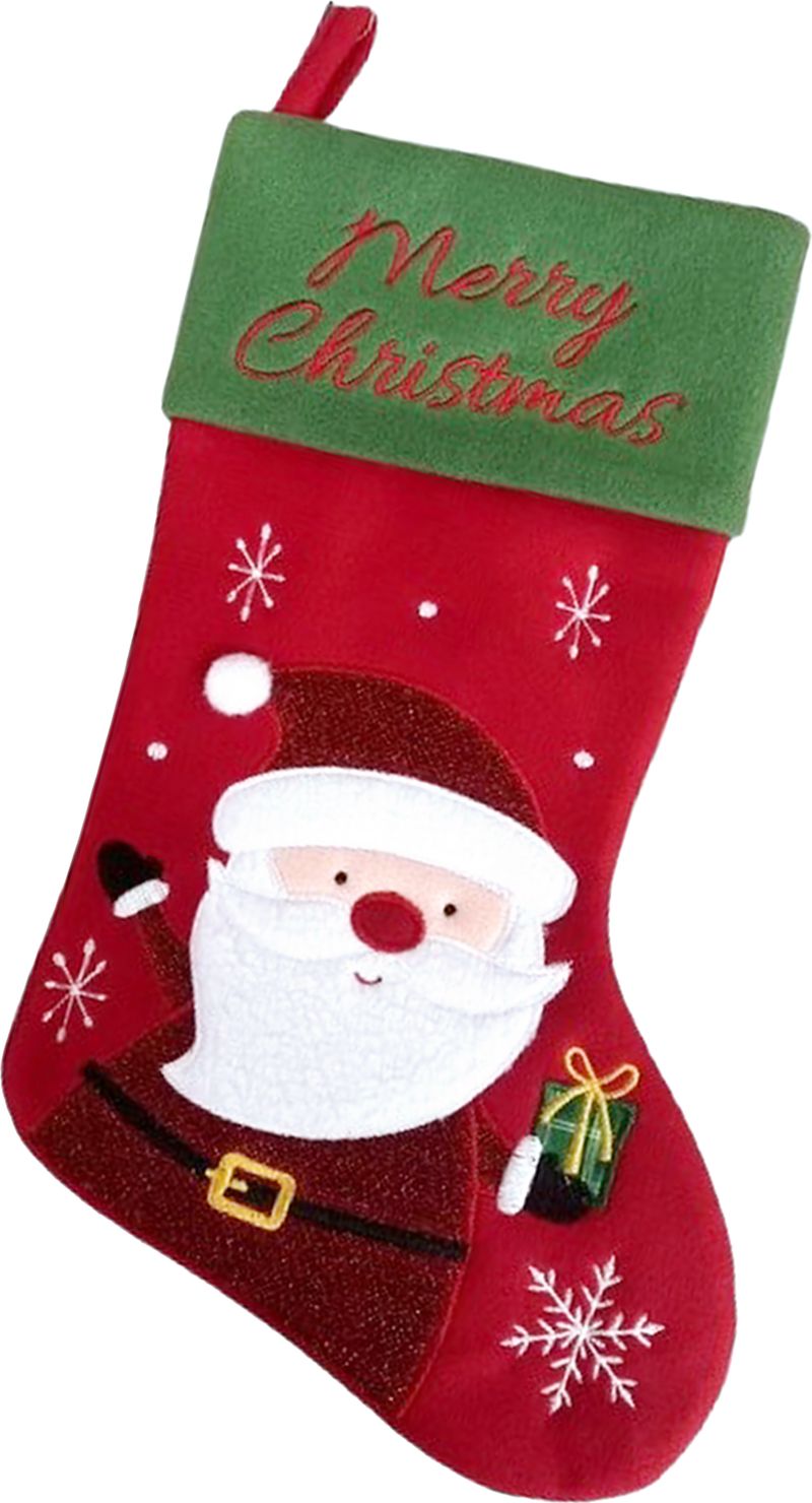 Dekorácia MagicHome Vianoce, Čižma, vzor santa, 25 x 41 cm