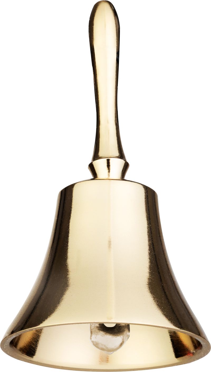 Zvonček, 11x5,5 cm, zlatý