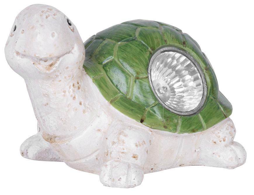 Dekorácia Strend Pro Gecco, korytnačka, 17x13x13 cm, polyresin, solar, 1 LED, AA
