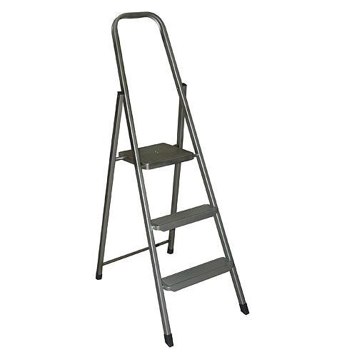 Schodiky eurogold® 3 stupňové, oceľové, 130 cm, nosn. 120 kg