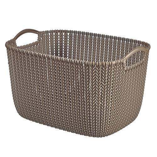 Kôš Curver® KNIT 8L, hnedý, 22x30x17 cm