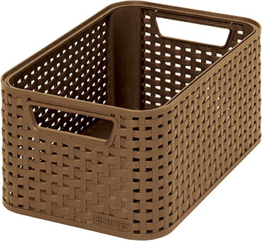 Košík Curver® STYLE2 S, mocca, 28x12x19 cm