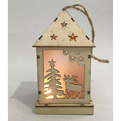 Dekoracia Woodeco XS002, Lampášik Woods, 1xLED, 12x6 cm