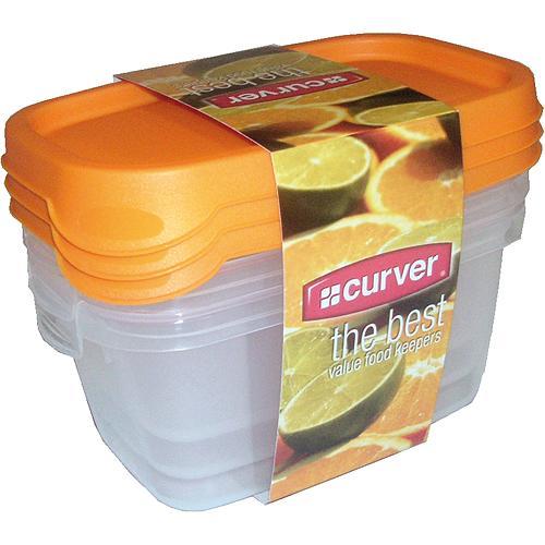 Dozy Curver® na potraviny, 3x0.5L, zelená, 15x7x10 cm