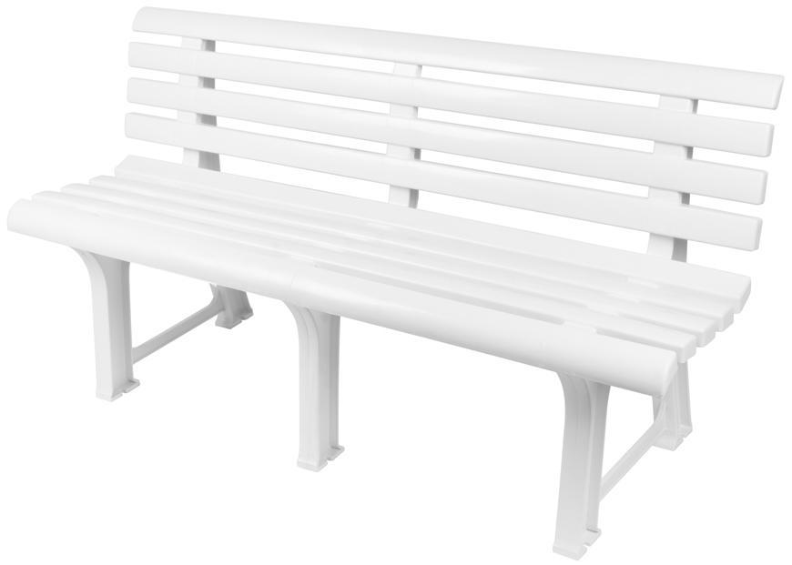 Lavička ORCHIDEA White, biela, 145x74x49 cm