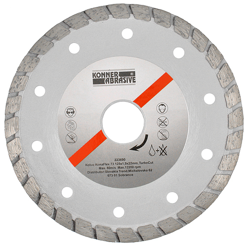 Kotúč KONNER KonaFlex 73 150x1,9x22 mm, diamantový, TurboCut