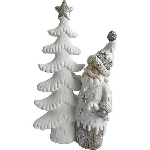 Dekoracia Xecco 2486, Stromček so Santom, magnesia, 60 cm. LED