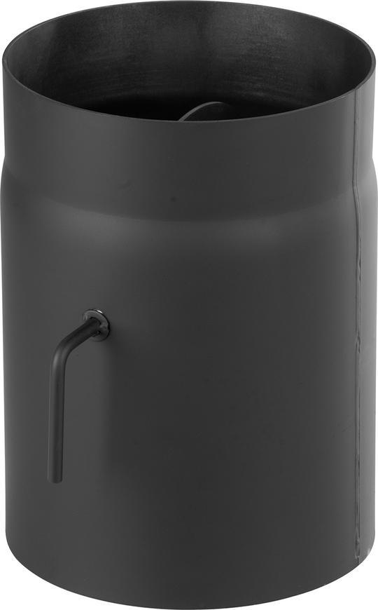 Rúra HS K0250/200/2,0 mm, s klapkou, krátke ťahlo, dymovod, oceľová hrubostenná dymová rúra