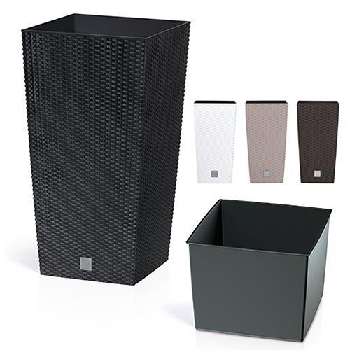 Kvetináč s vložkou RATO Square 225, krémový