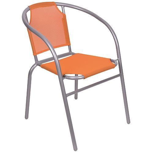 Stolička LEQ BRENDA, sivá/oranžová, 60x70 cm