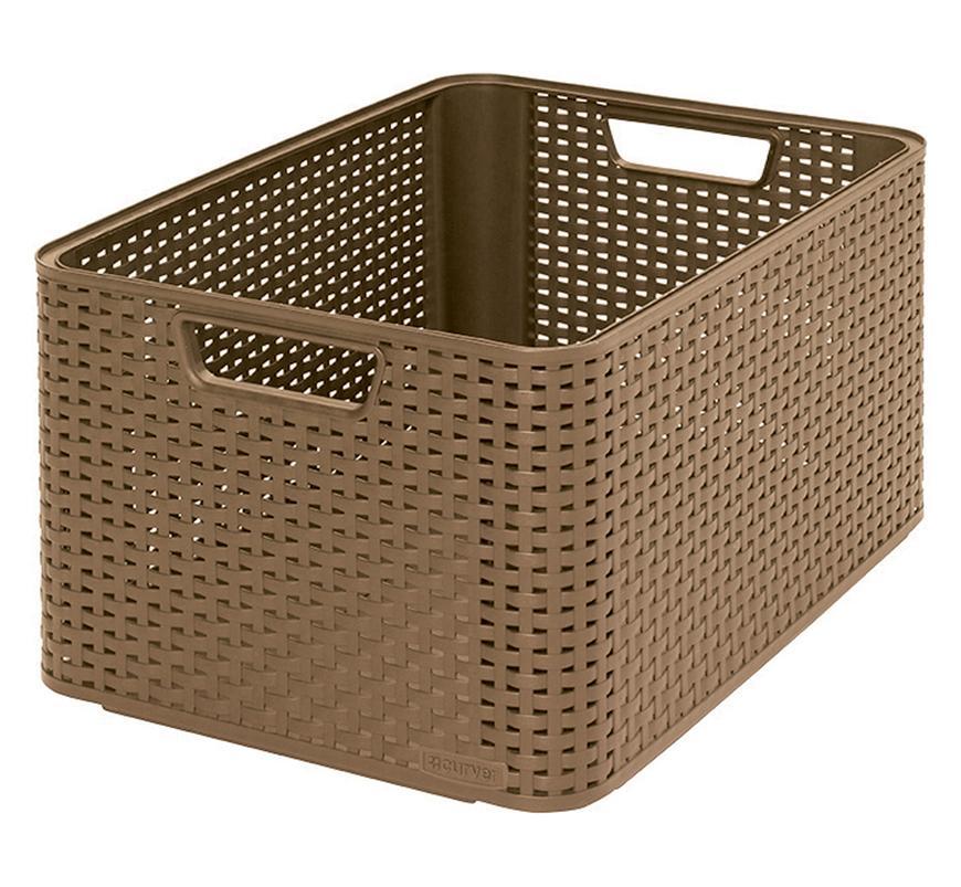 Kôš Curver® STYLE L, tmavohnedý, 32,6x43,6x23 cm