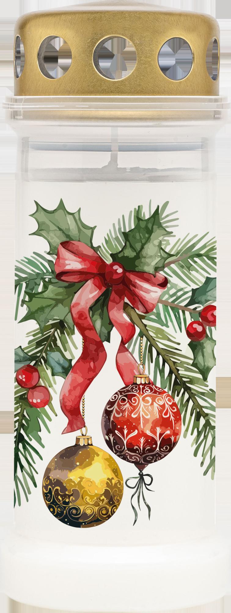 Kahanec Bolsius Gravelight NR6, 17,3x6,7 cm, Vianočná stuha, 70h