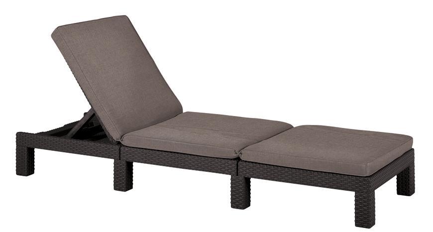 Ležadlo Allibert DAYTONA, brown/warm taupe, lehátko