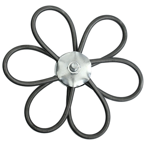 Ružica KOVO.B 150 mm, ružica pružinová, komínová, strojček, 6 ram, na vymetanie komína